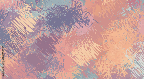 Abstract pastel scribble background with textured lines for modern design concepts