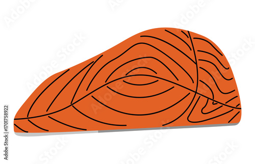 Salmon 2 cute on a White background, vector illustration.