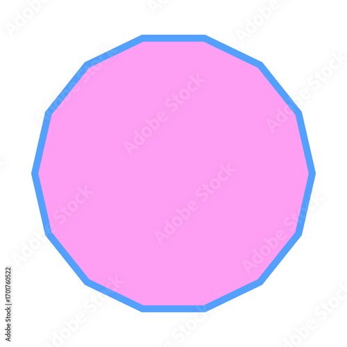 Polygon Shape 14 sides #487