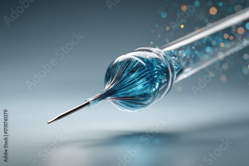Abstract futuristic syringe