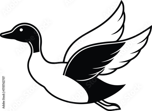 vector illustration of a duck