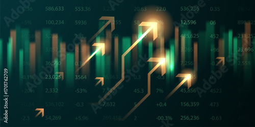 business vector illustration design Stock market charts or Forex trading charts for business and finance ideas.