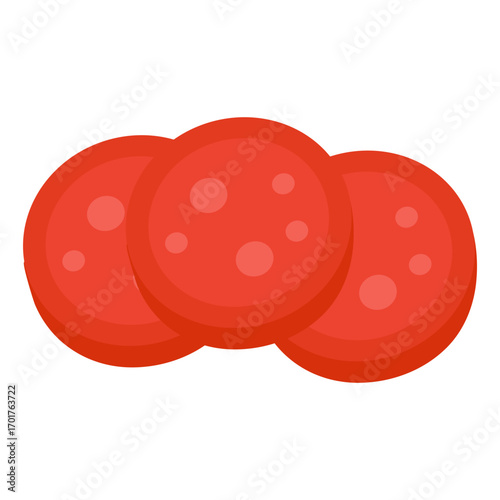 Vibrant red tomatoes clustered together on a white background, showcasing freshness and quality