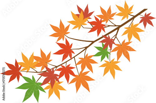 autumn leaves background vector illustration