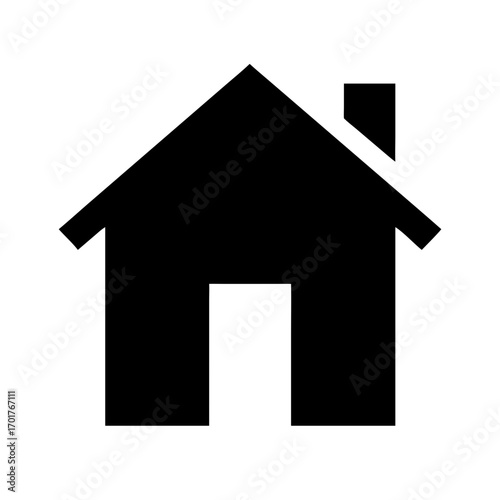 house black fill icon design.