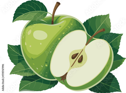 Vibrant Green Apples a Delicious and Healthy Fruit for Everyday Enjoyment and Nourishment