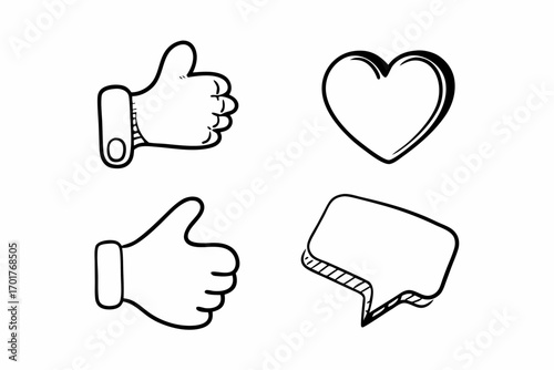 thumb up and down