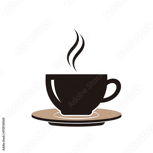 Enjoy a warm cup of coffee illustration for a cozy and inviting feel perfect for branding and advertising