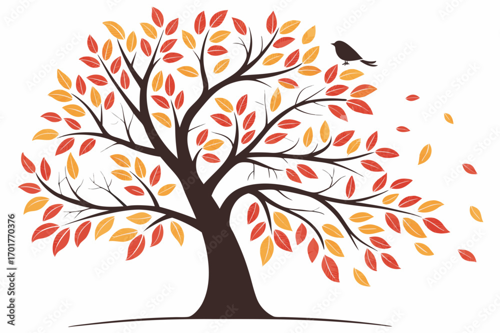 Fototapeta premium autumn tree vector