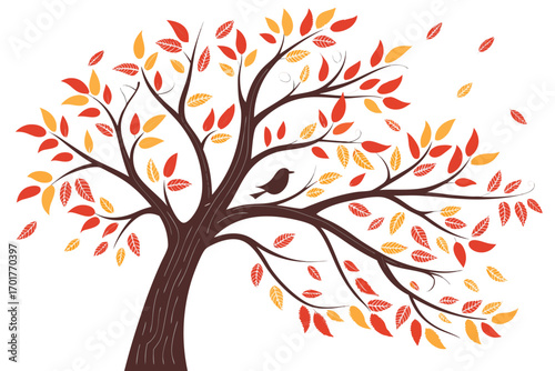 autumn tree vector