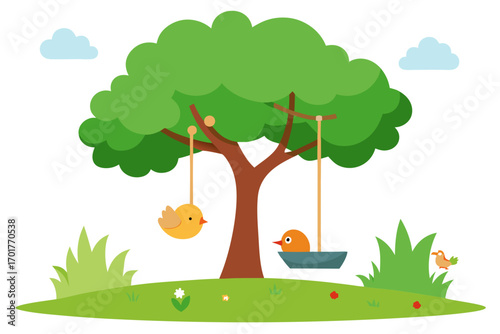 tree with birds