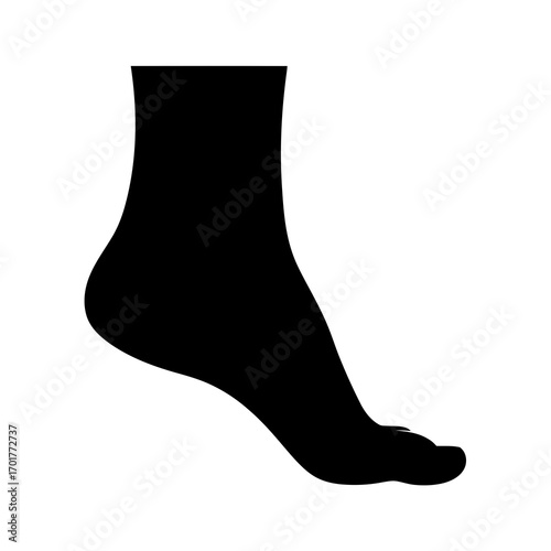 vector illustration of a human foot standing on toes