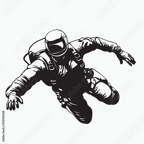 vector illustration of a man jumping
