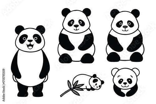 set of panda