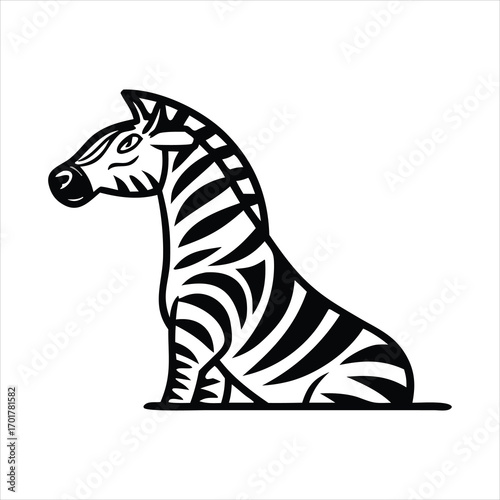 zebra isolated on white