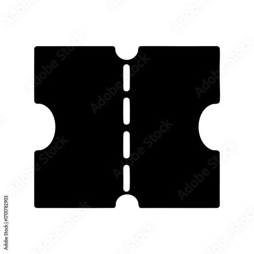 Black and white illustration of a vintage perforated coupon ticket design