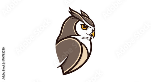 Majestic Owl Profile Bird of Prey Wildlife.