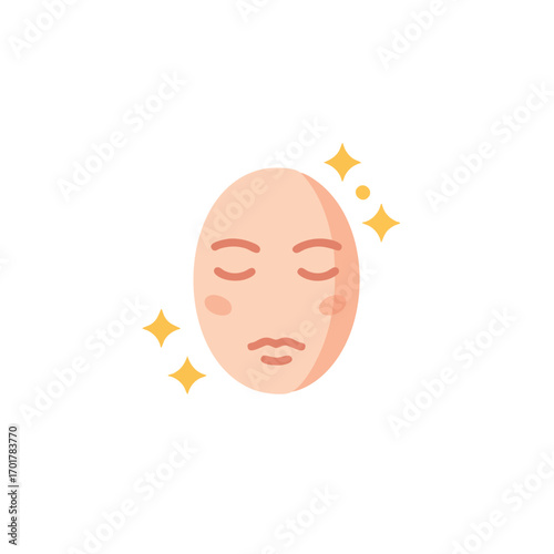A serene, glowing face with closed eyes and sparkling elements, representing healthy, fresh, and radiant skin after a rejuvenating beauty treatment.