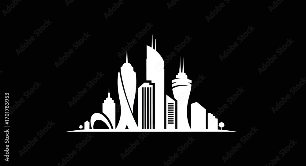 Fototapeta premium Cityscape Skyline Urban Architecture Buildings.