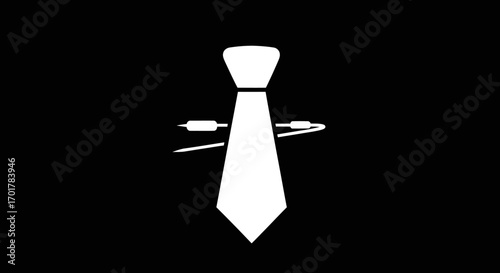White Tie and Microphone: A Symbol of Formal Communication.