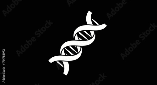 DNA double helix structure scientific illustration genetic material biological molecule molecular biology heredity.