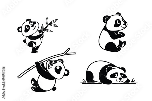 panda with a sign