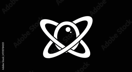 Abstract atom symbol science graphic design.