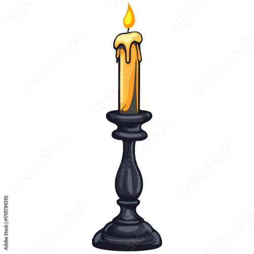 halloween candle, halloween, festival, vector, transparent background, candle, candlestick, decoration, celebration, flame, fire, wax, burning, icon, hot, candlelight