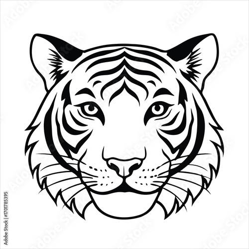 tiger head vector