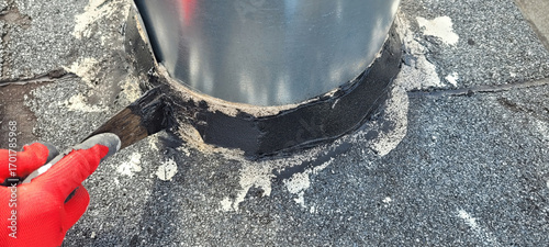 Properly Sealing a Roof with Asphalt Around a Vent Pipe for LongLasting Protection