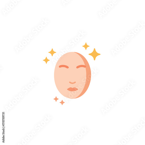 A serene, glowing face with closed eyes symbolizes beauty, perfect skin, and a radiant, refreshed complexion after a successful skincare routine.