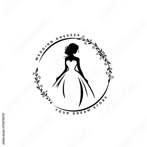 bride silhouette vector