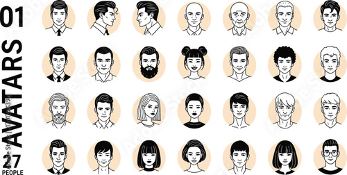 Diverse Collection of Avatar Portraits for Online Use
