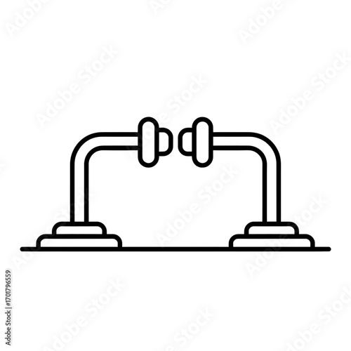 A push up bars illustration vector style coloring page