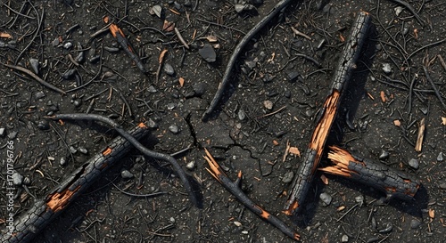 Wallpaper Mural Burnt Wood on Ash Ground Torontodigital.ca