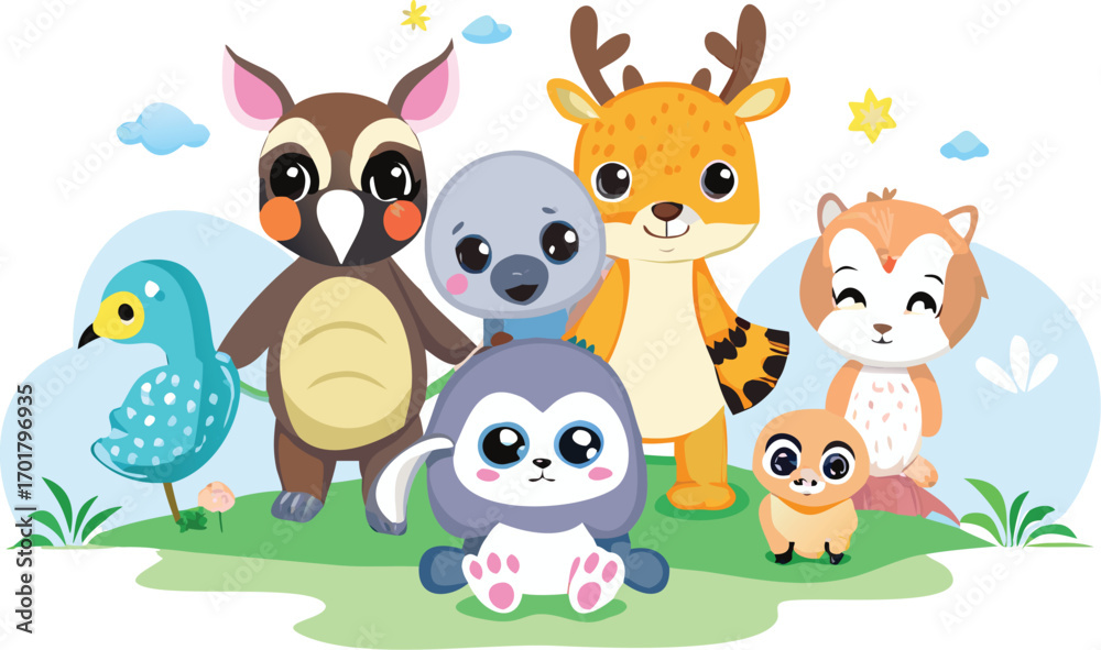 Naklejka premium set of animals