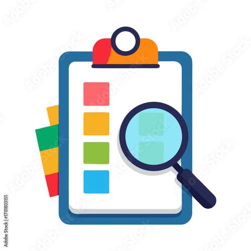 clipboard with colorful sticky