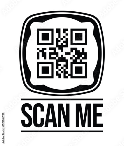 Scan QR code icon. Digital scanning qr code. QR code scan for smartphone. QR code for payment. Scan QR code symbol	