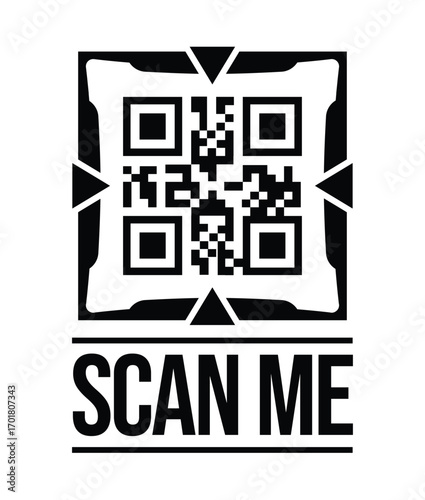 Scan QR code icon. Digital scanning qr code. QR code scan for smartphone. QR code for payment. Scan QR code symbol	