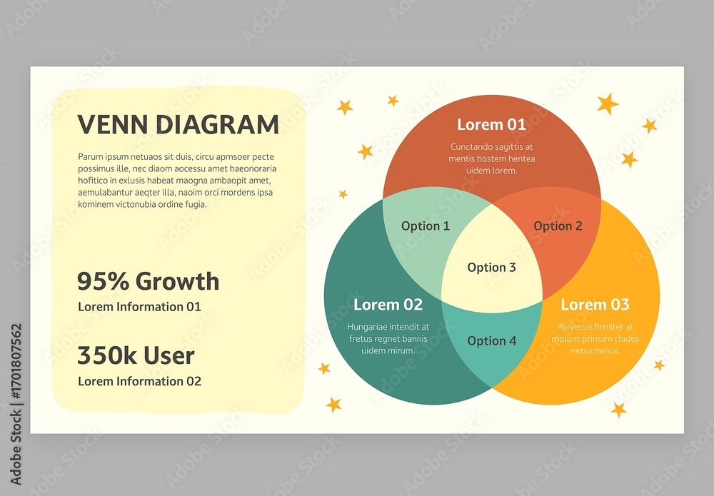 Venn Diagram Infographic with Cute Education Style for School Teachers ...