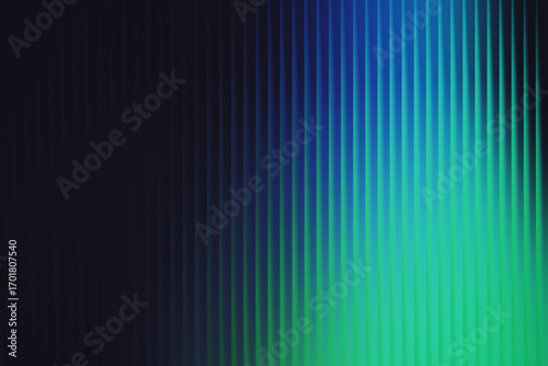 Abstract gradient of vertical lines in cool blue and green tones