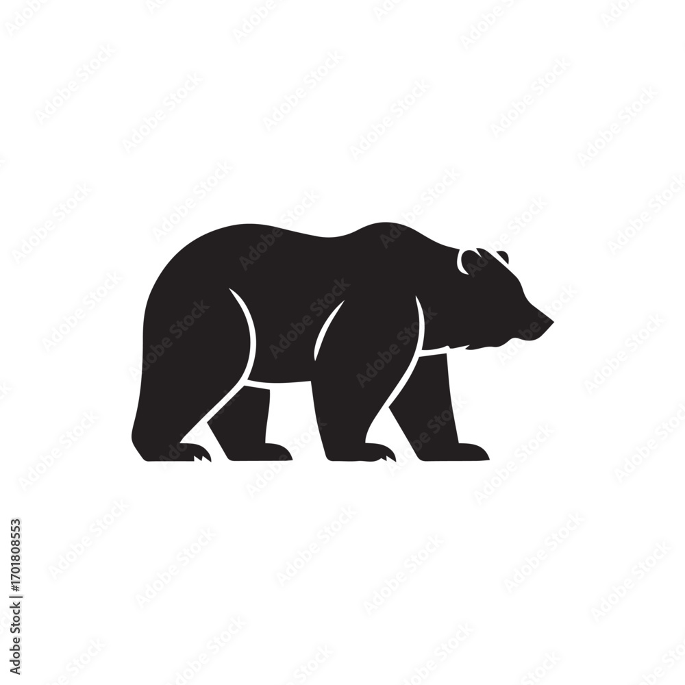 Fototapeta premium bear silhouette vector
