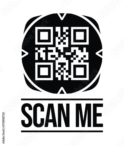 Scan QR code icon. Digital scanning qr code. QR code scan for smartphone. QR code for payment. Scan QR code symbol	