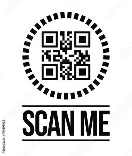 Scan QR code icon. Digital scanning qr code. QR code scan for smartphone. QR code for payment. Scan QR code symbol