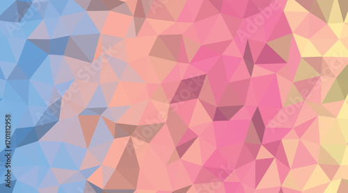 Geometric Design with Soft Pastel Colors A Captivating Blend of Triangles in Blue Pink and Yellow Hues