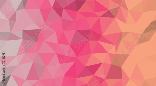 Geometric Rose Quartz Delight A Captivating Mosaic of Soft Pink Tones and Abstract Shapes in a Modern Polygonal Design