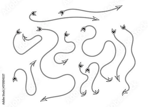 Whimsical Arrow Assortment A Collection of Playful Directional Designs and Artistic Elements for Creative Projects and Visual Communication