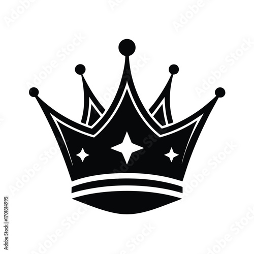 VIP Crown Icon Vector Flat