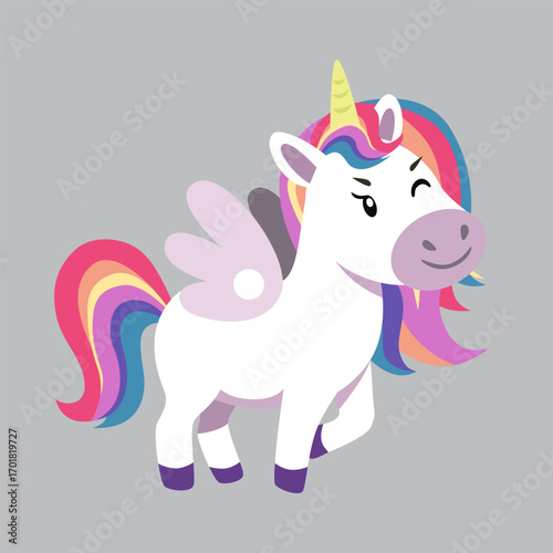 beautiful unicorn with a flirty pose