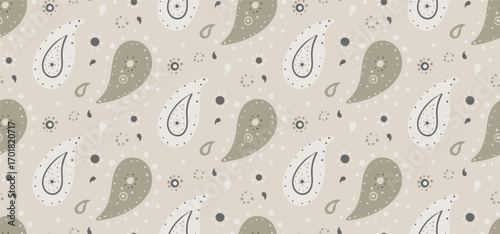 2025 minimal with eco template. Paisley trendy in curl indian. Repeat bohemian a dress calligraphic.